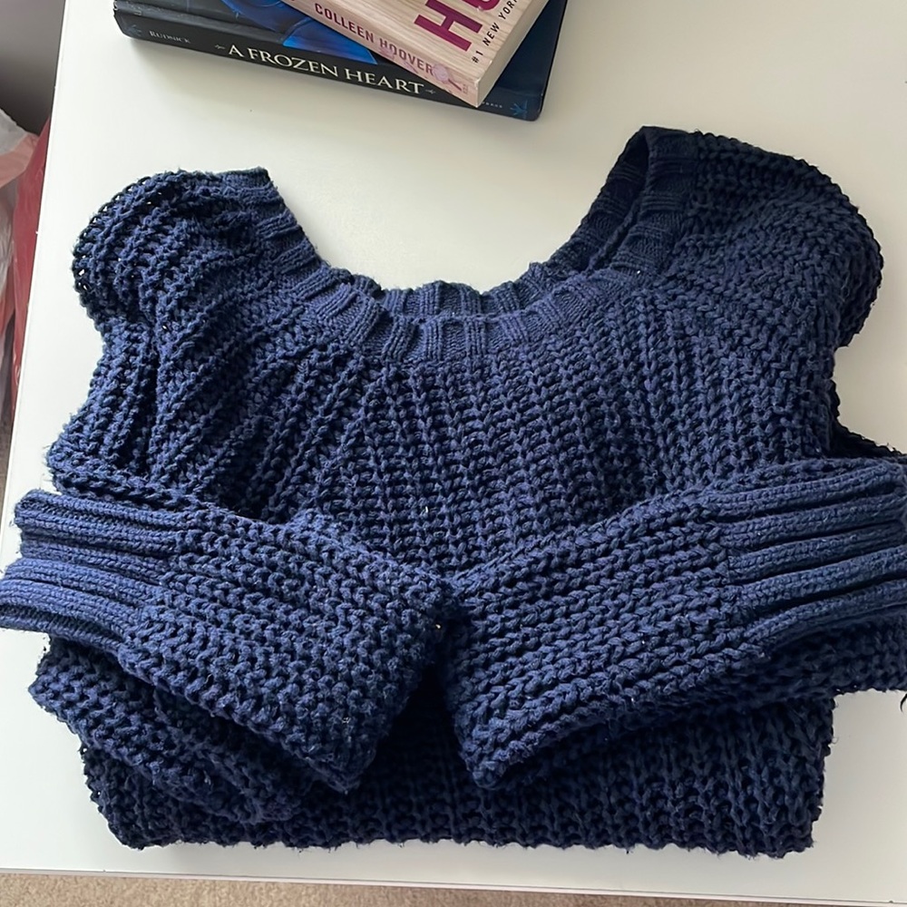 navy american eagle sweater